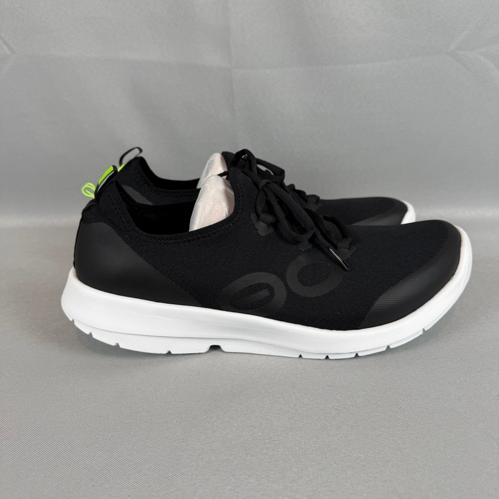 Oofos OOmg Sport LS Recovery Sneakers Mens 11 Black White Lace-Up Light New NIB - Picture 5 of 8